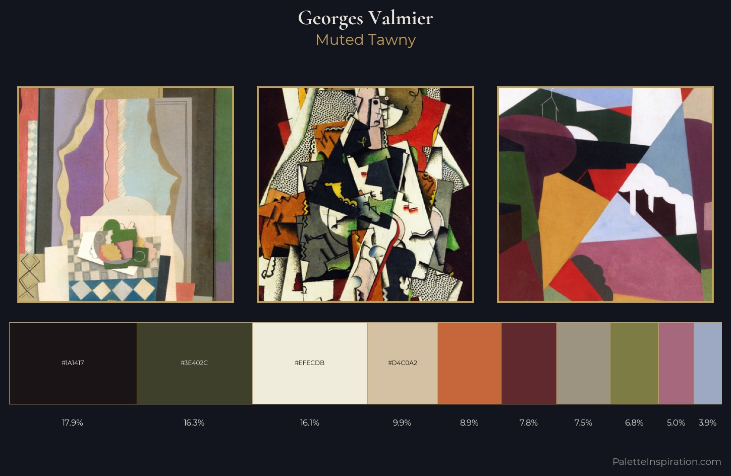 Georges Valmier Palette 2 — Muted Tawny