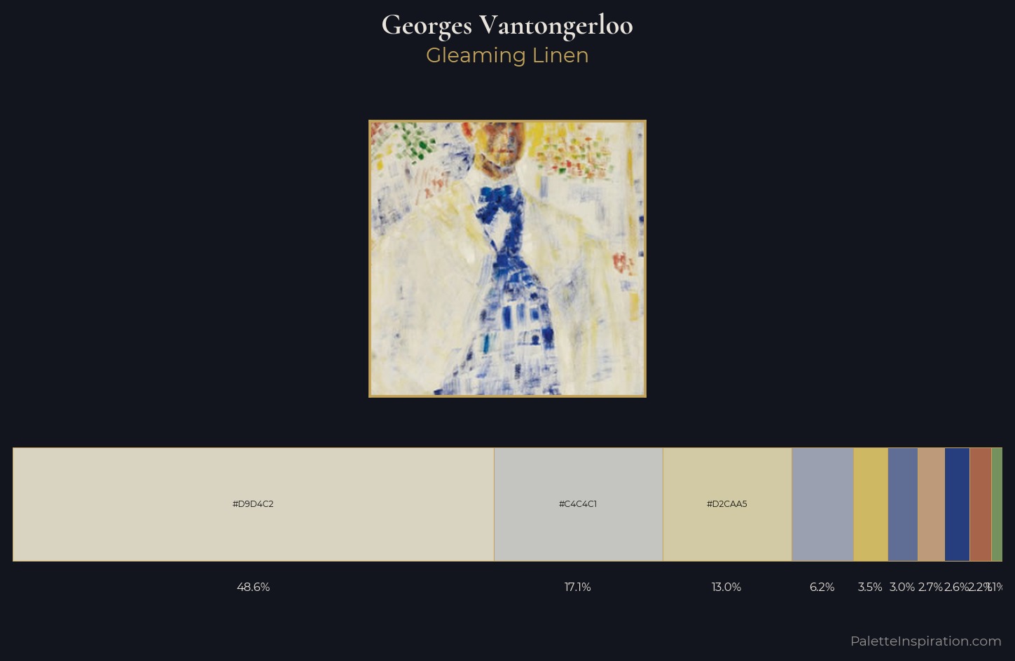 Georges Vantongerloo Palette 2 — Gleaming Linen