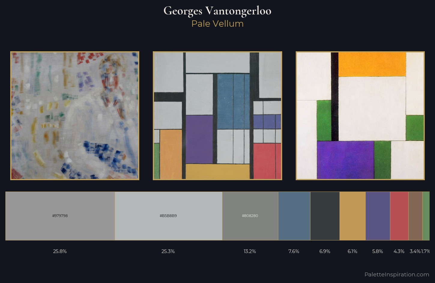 Georges Vantongerloo Palette 3 — Pale Vellum