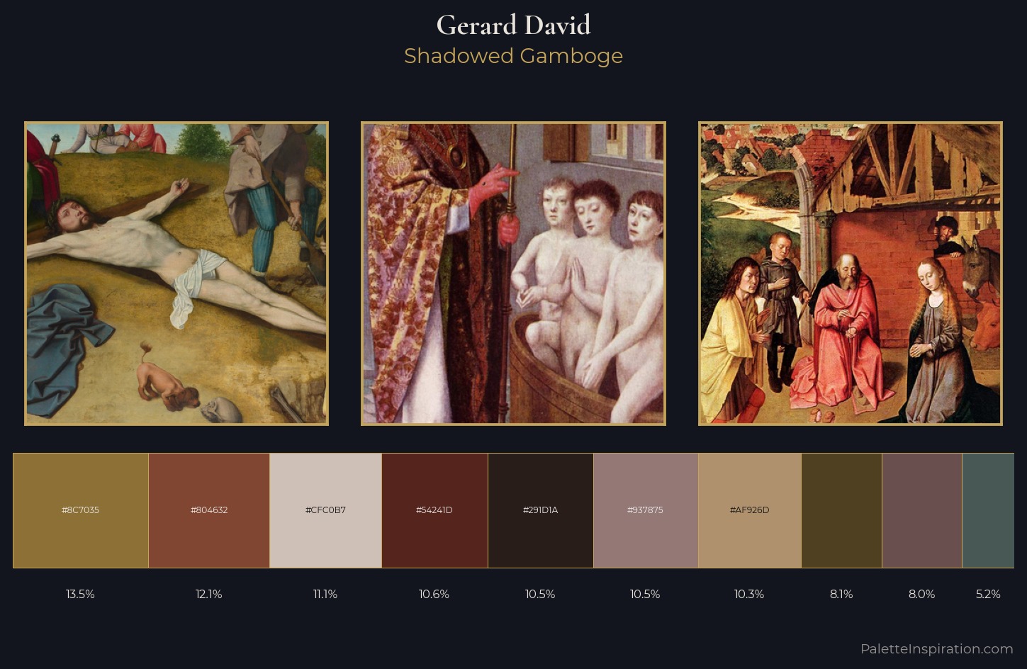 Gerard David Palette 5 — Shadowed Gamboge