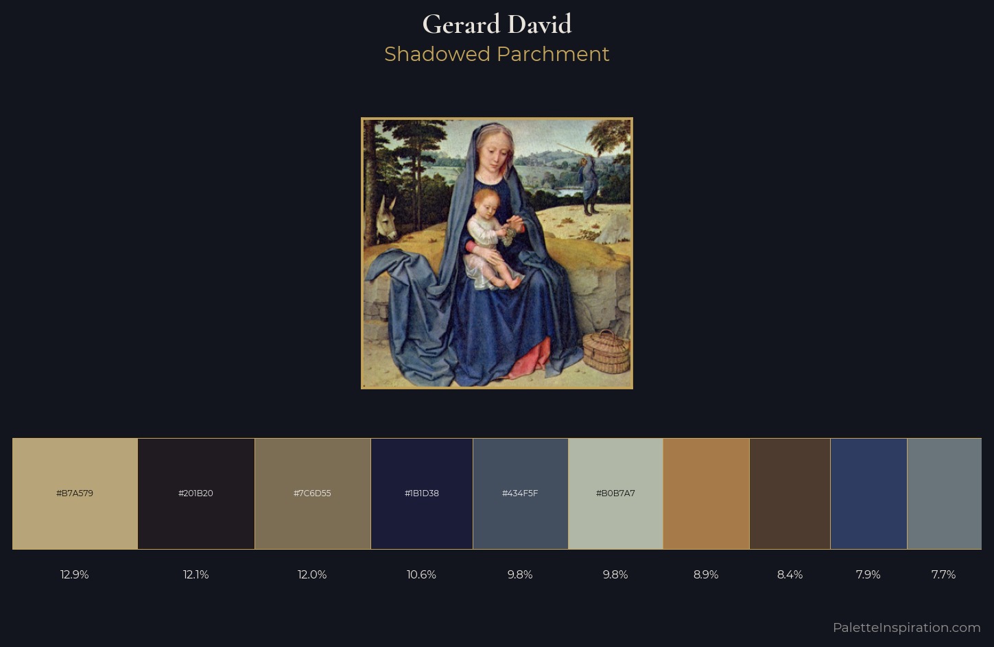 Gerard David Palette 7 — Shadowed Parchment
