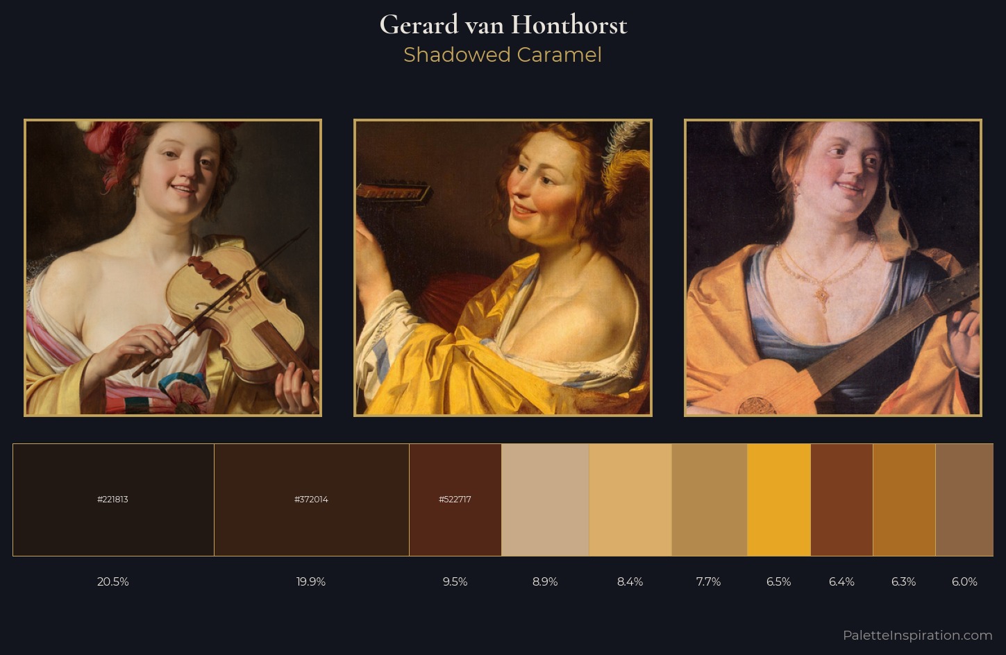 Gerard van Honthorst Palette 2 — Shadowed Caramel