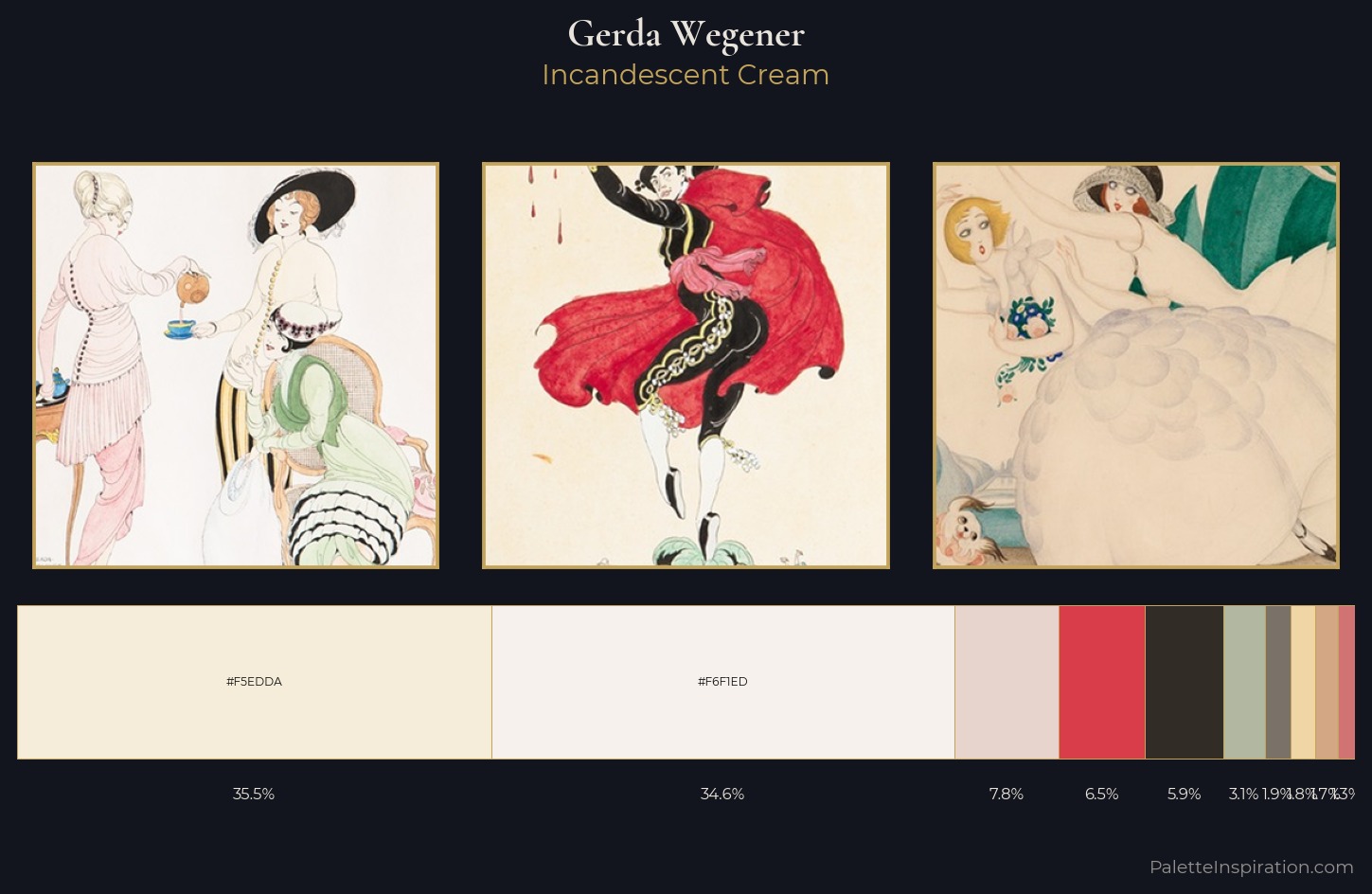 Gerda Wegener Palette 1 — Incandescent Cream