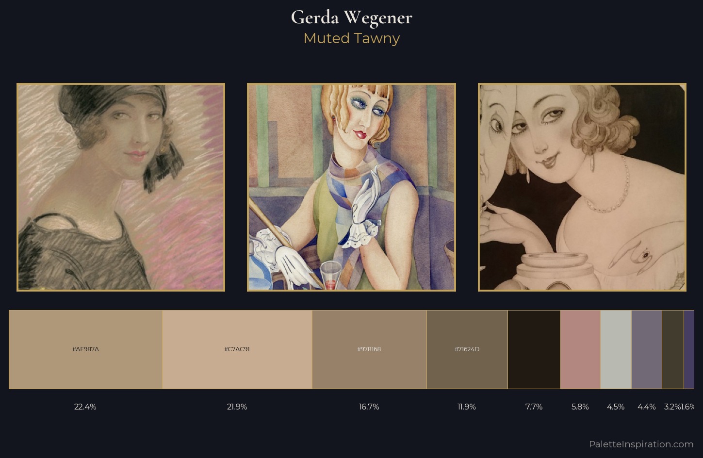Gerda Wegener Palette 9 — Muted Tawny