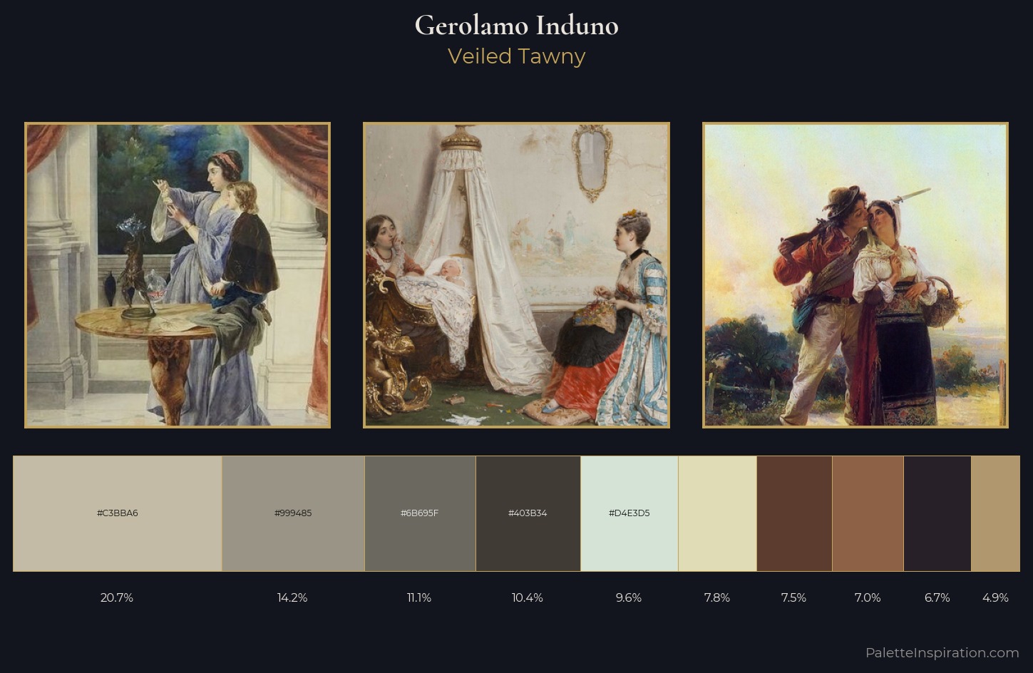 Gerolamo Induno Palette 1 — Veiled Tawny