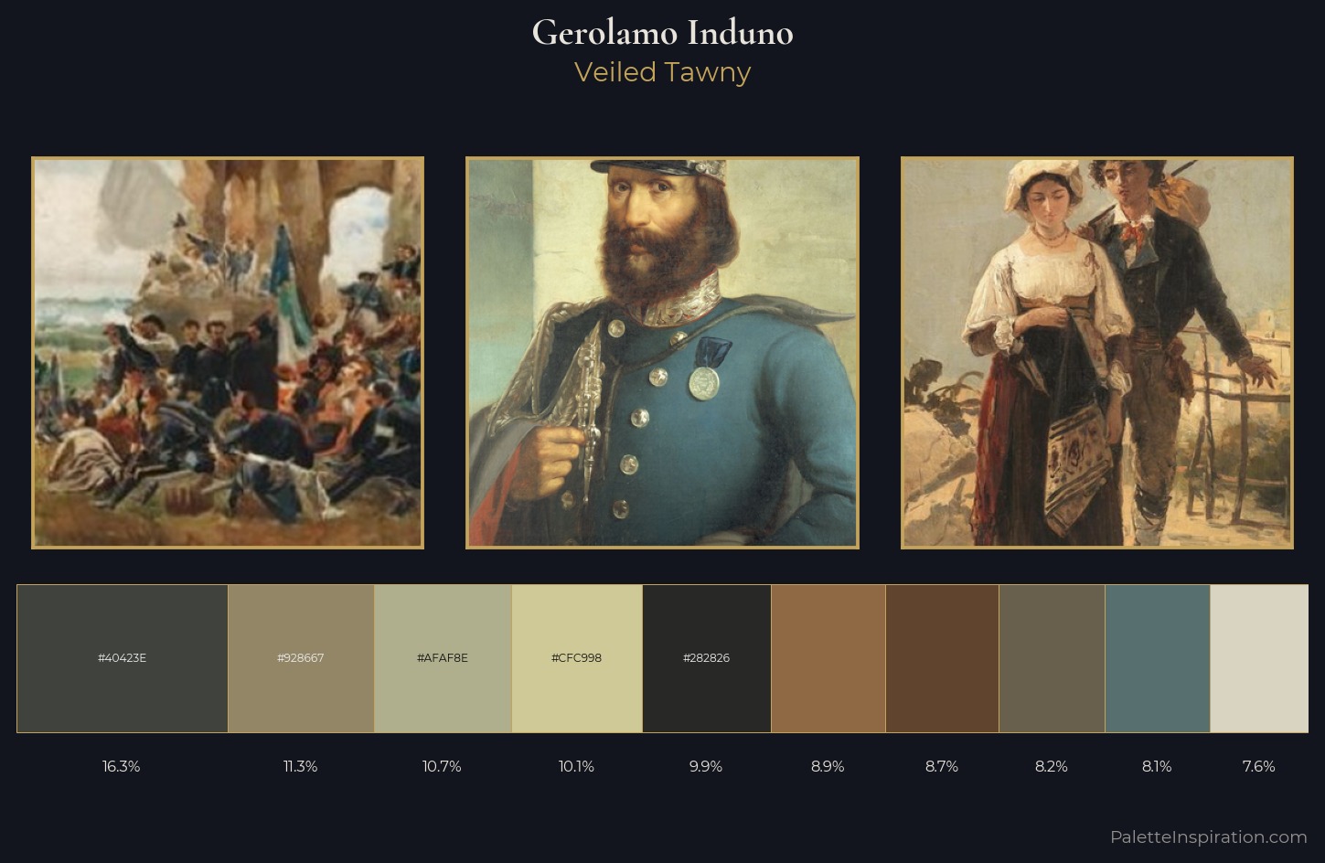 Gerolamo Induno Palette 4 — Veiled Tawny