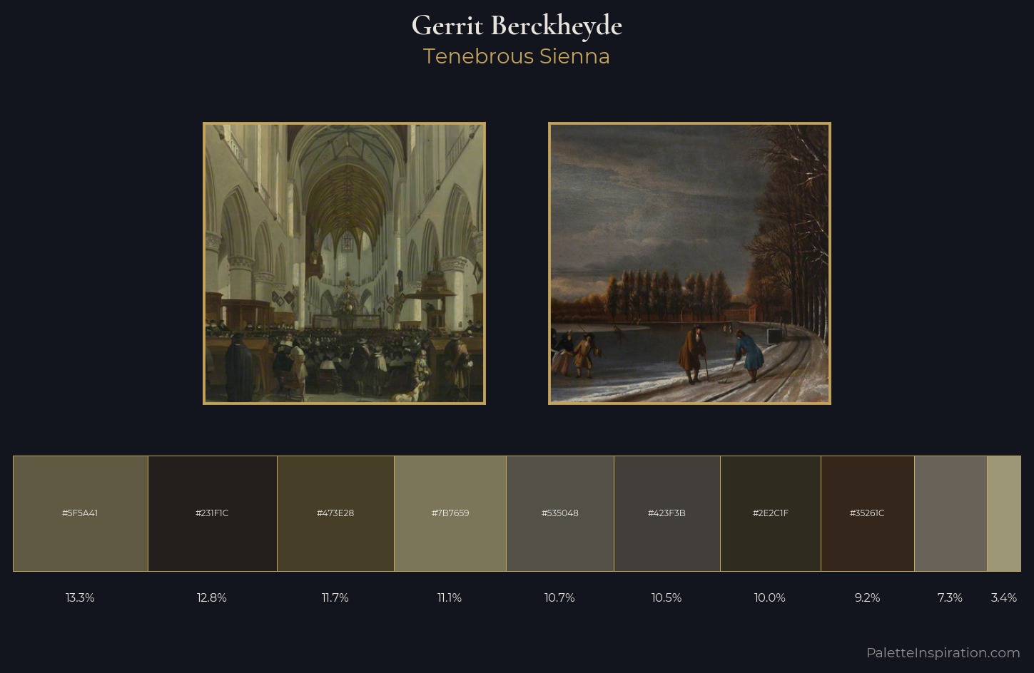 Gerrit Berckheyde Palette 5 — Tenebrous Sienna