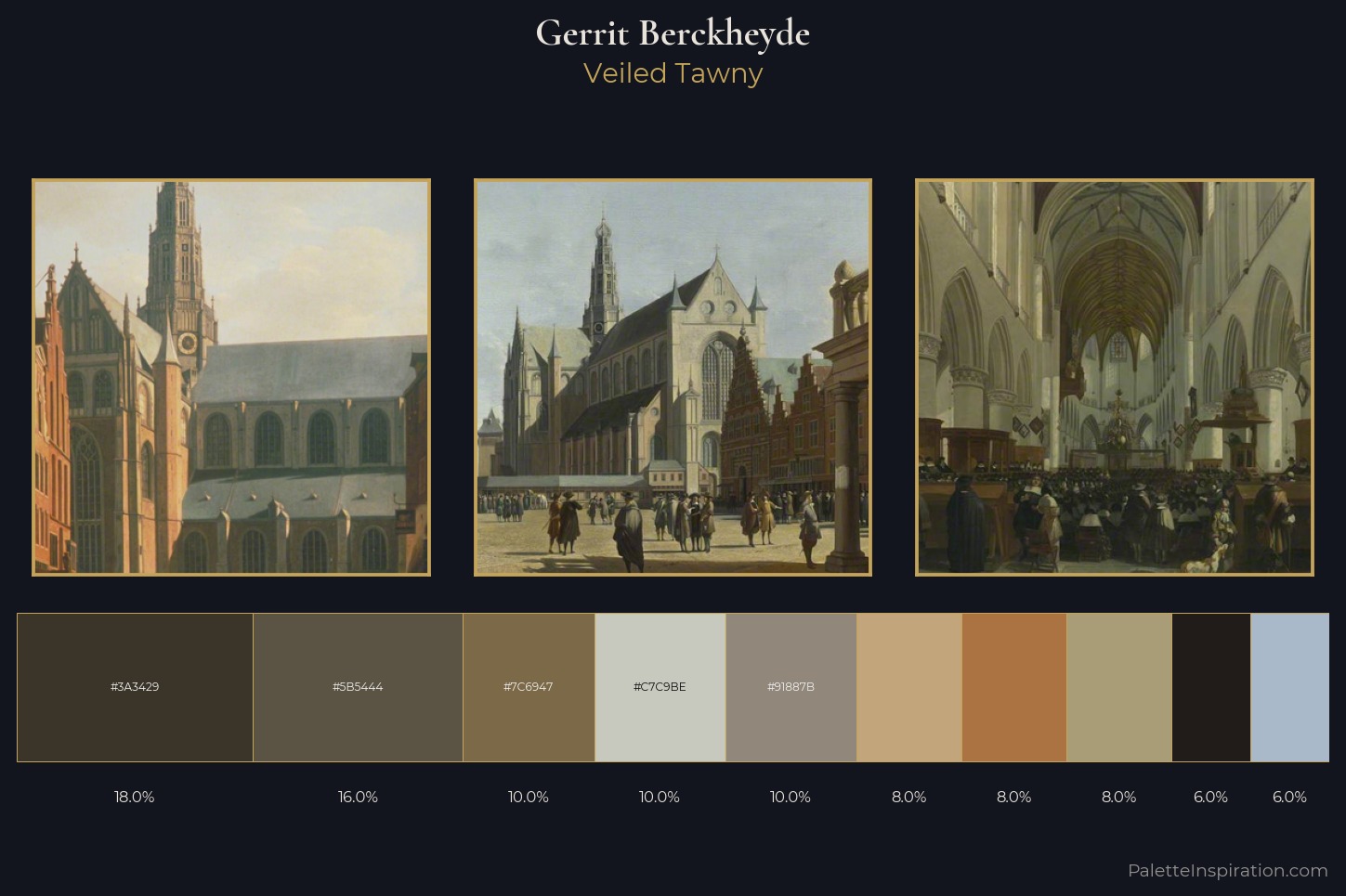 Gerrit Berckheyde Master Palette