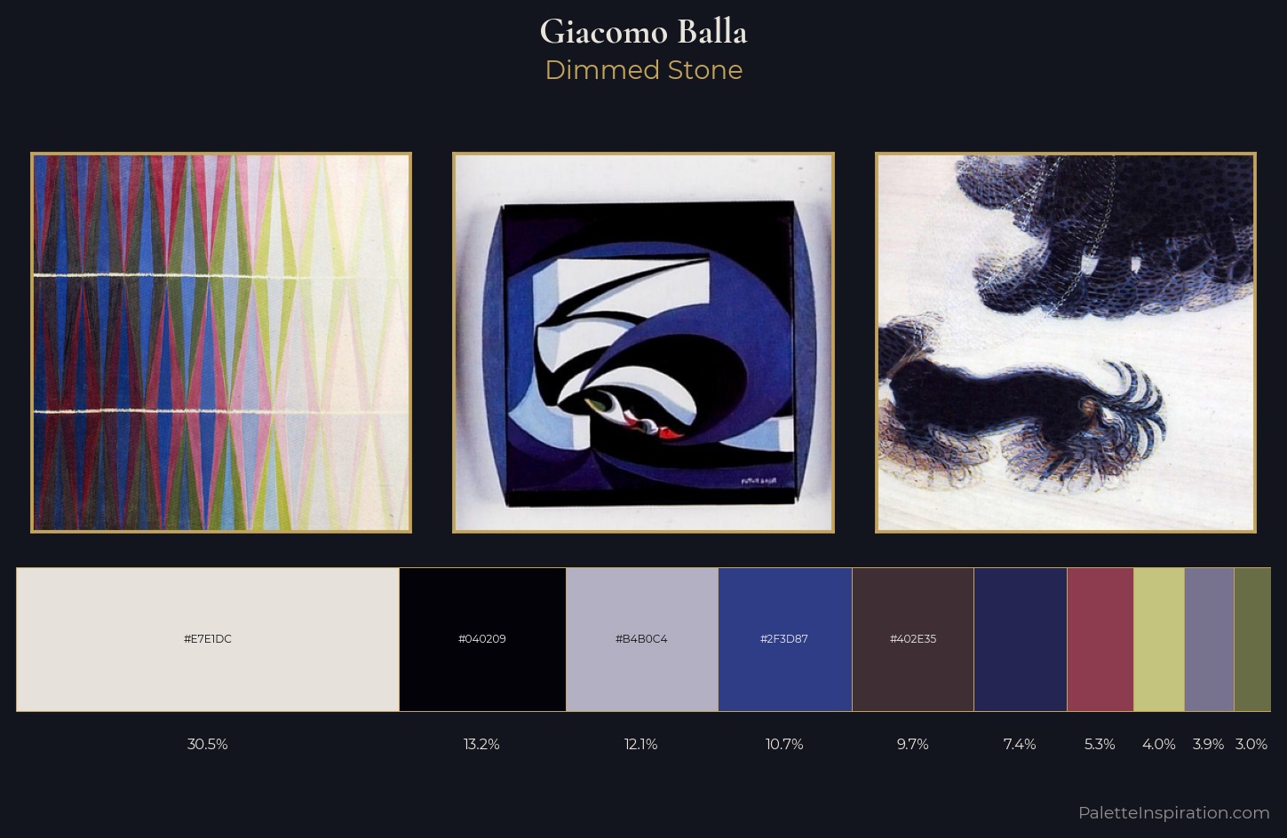 Giacomo Balla Palette 7 — Dimmed Stone