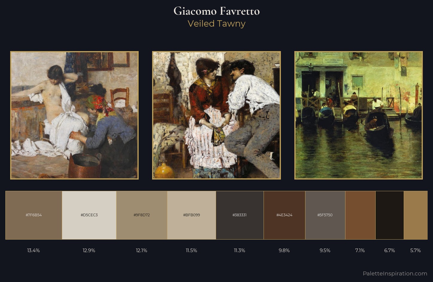 Giacomo Favretto Palette 4 — Veiled Tawny