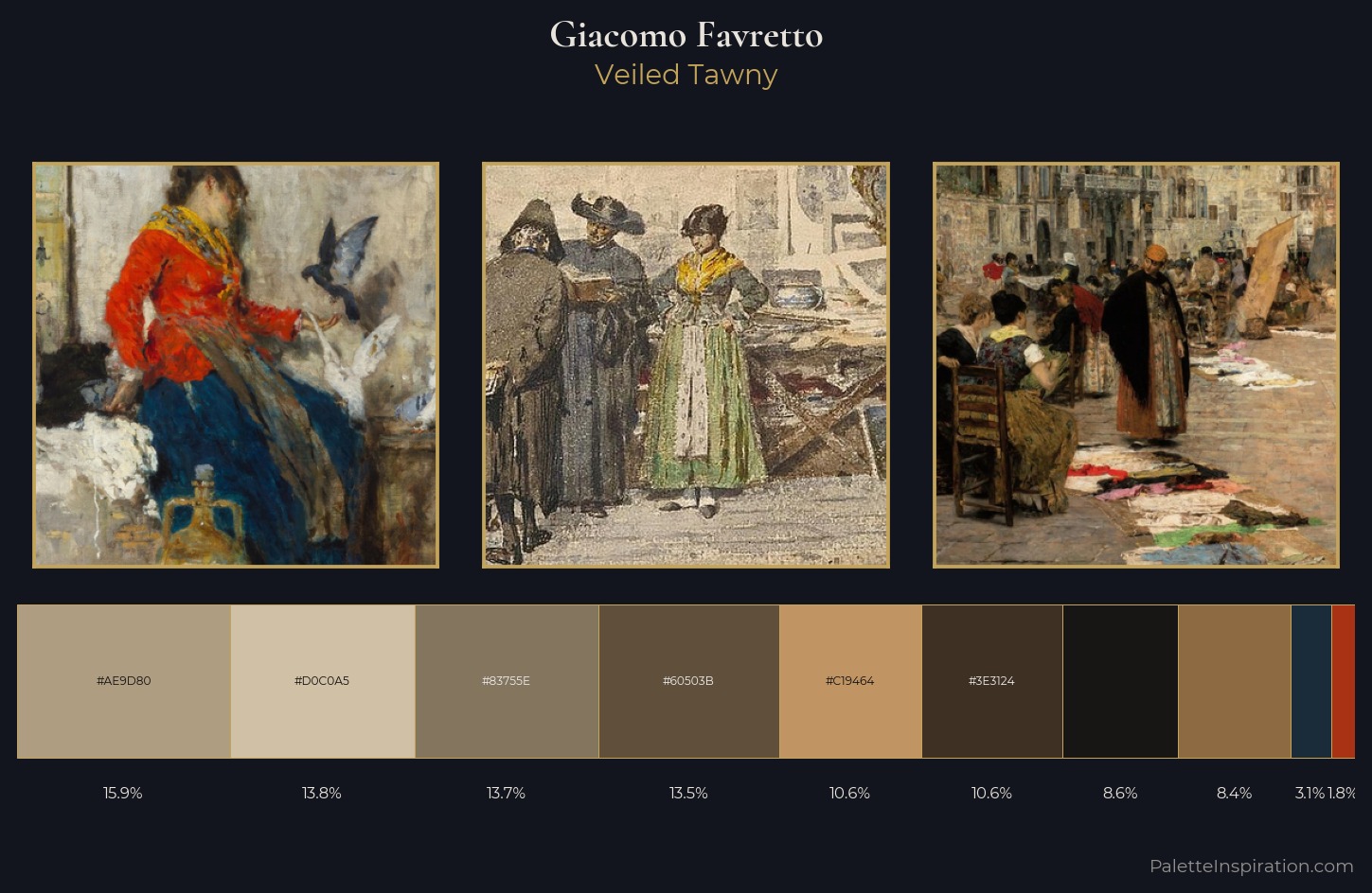Giacomo Favretto Palette 5 — Veiled Tawny