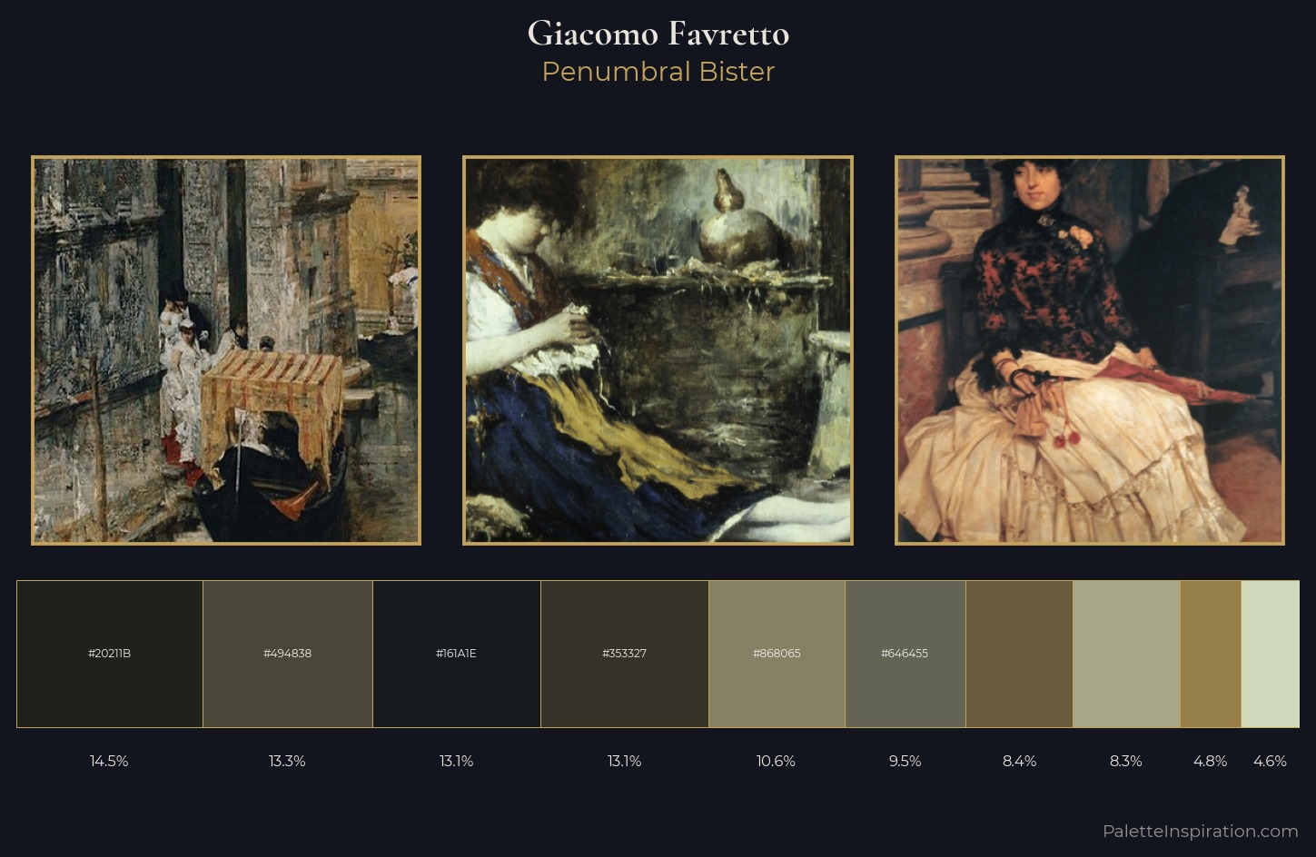 Giacomo Favretto Palette 7 — Penumbral Bister