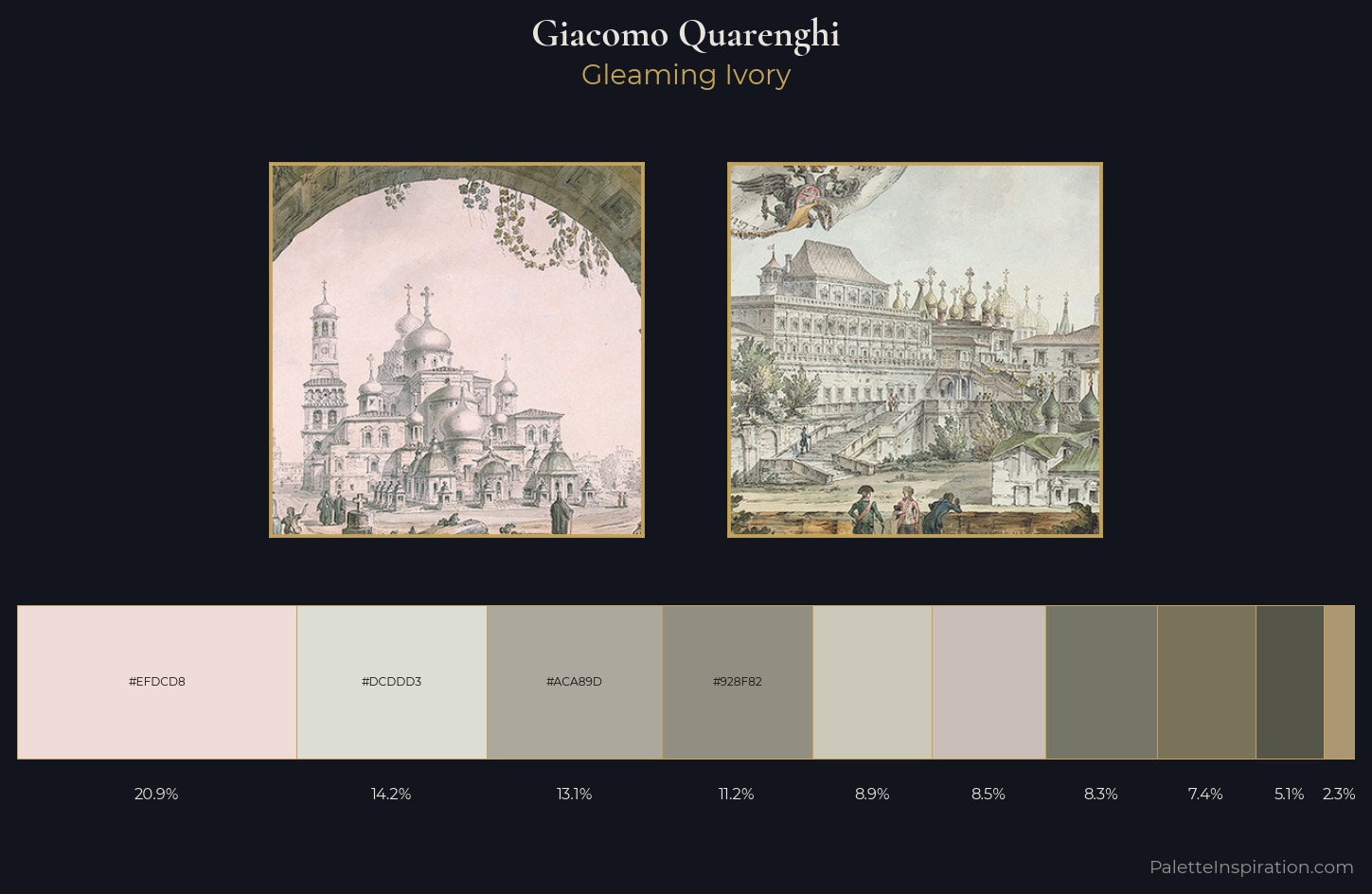 Giacomo Quarenghi Palette 1 — Gleaming Ivory