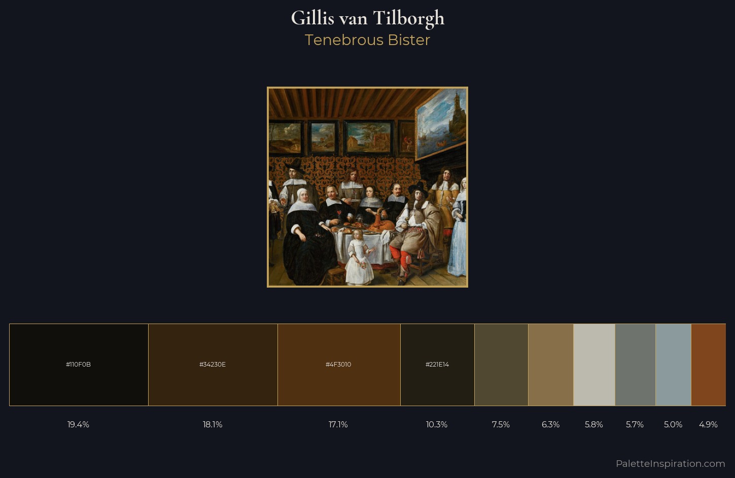 Gillis van Tilborgh Palette 1 — Tenebrous Bister