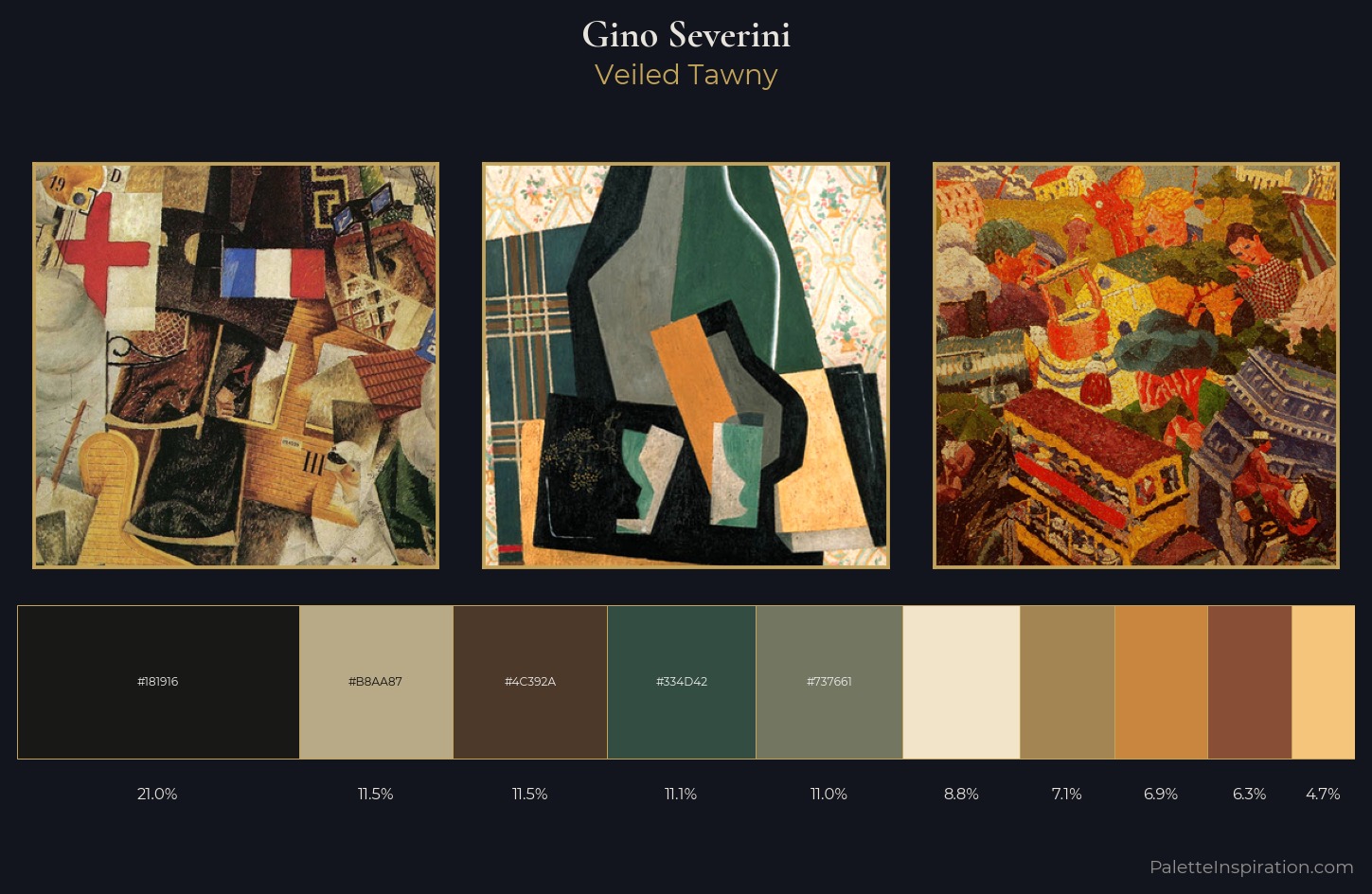 Gino Severini Palette 3 — Veiled Tawny