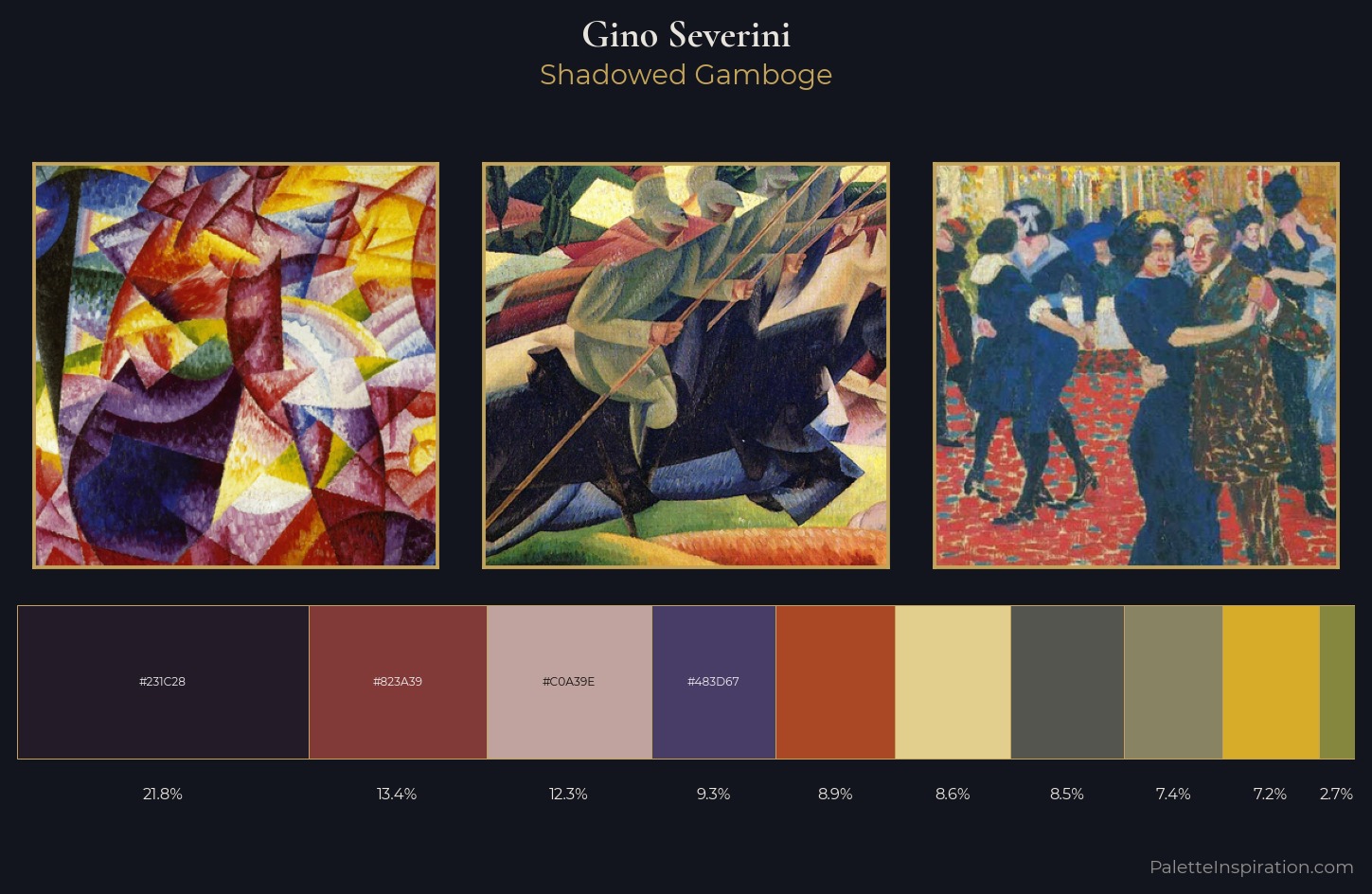 Gino Severini Palette 4 — Shadowed Gamboge