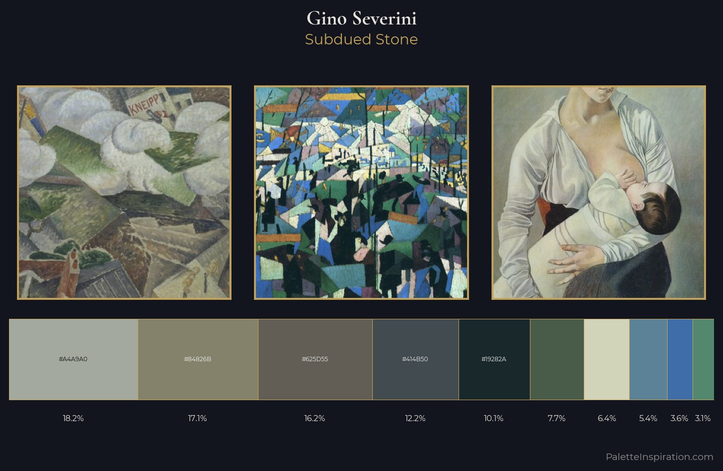 Gino Severini Palette 5 — Subdued Stone
