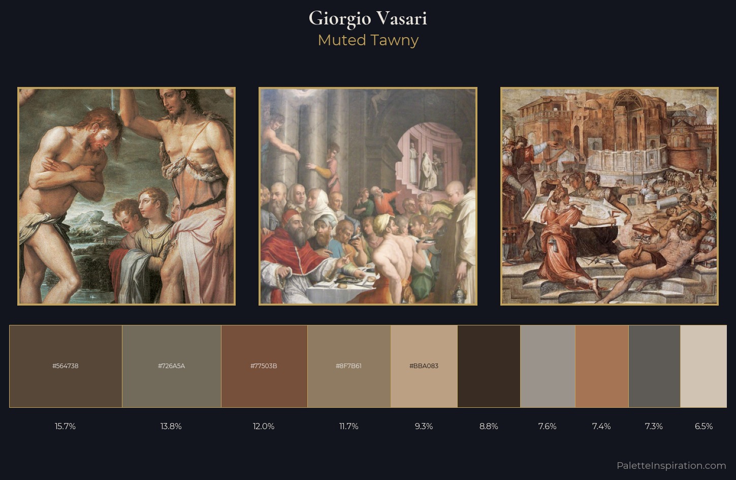 Giorgio Vasari Palette 6 — Muted Tawny