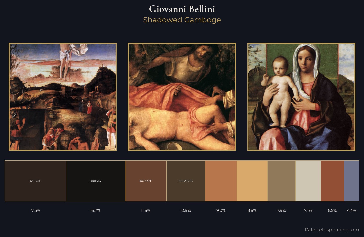 Giovanni Bellini Palette 8 — Shadowed Gamboge