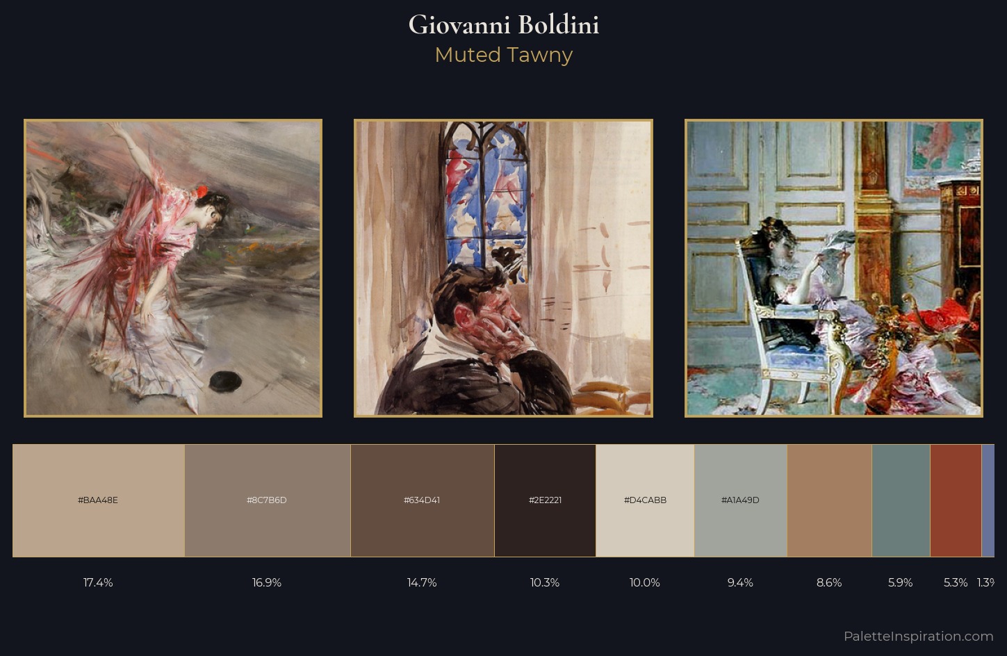 Giovanni Boldini Palette 5 — Muted Tawny