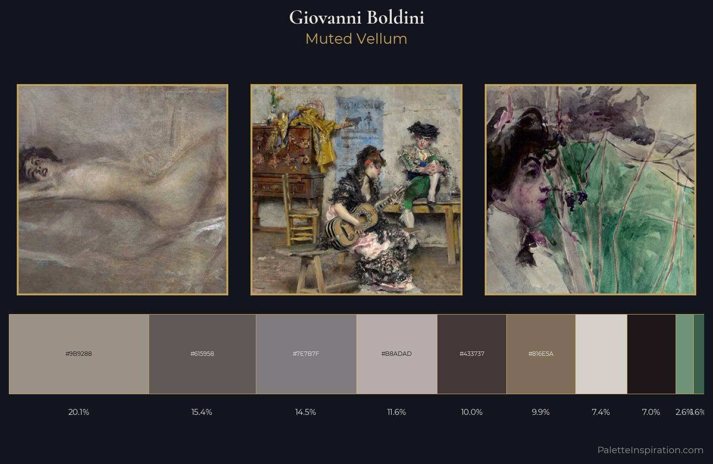 Giovanni Boldini Palette 7 — Muted Vellum
