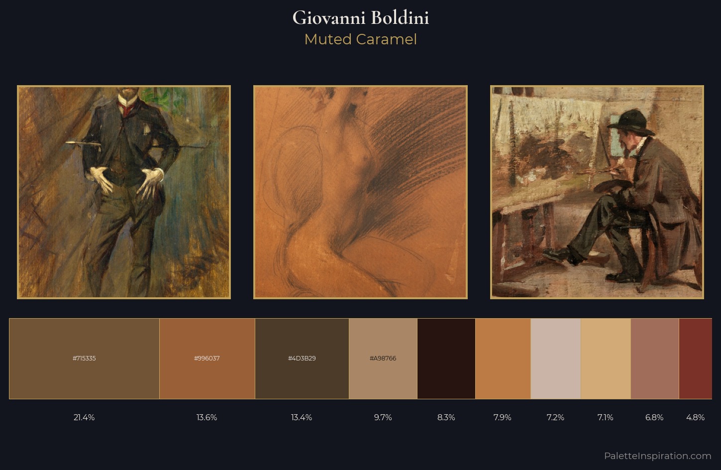 Giovanni Boldini Palette 9 — Muted Caramel