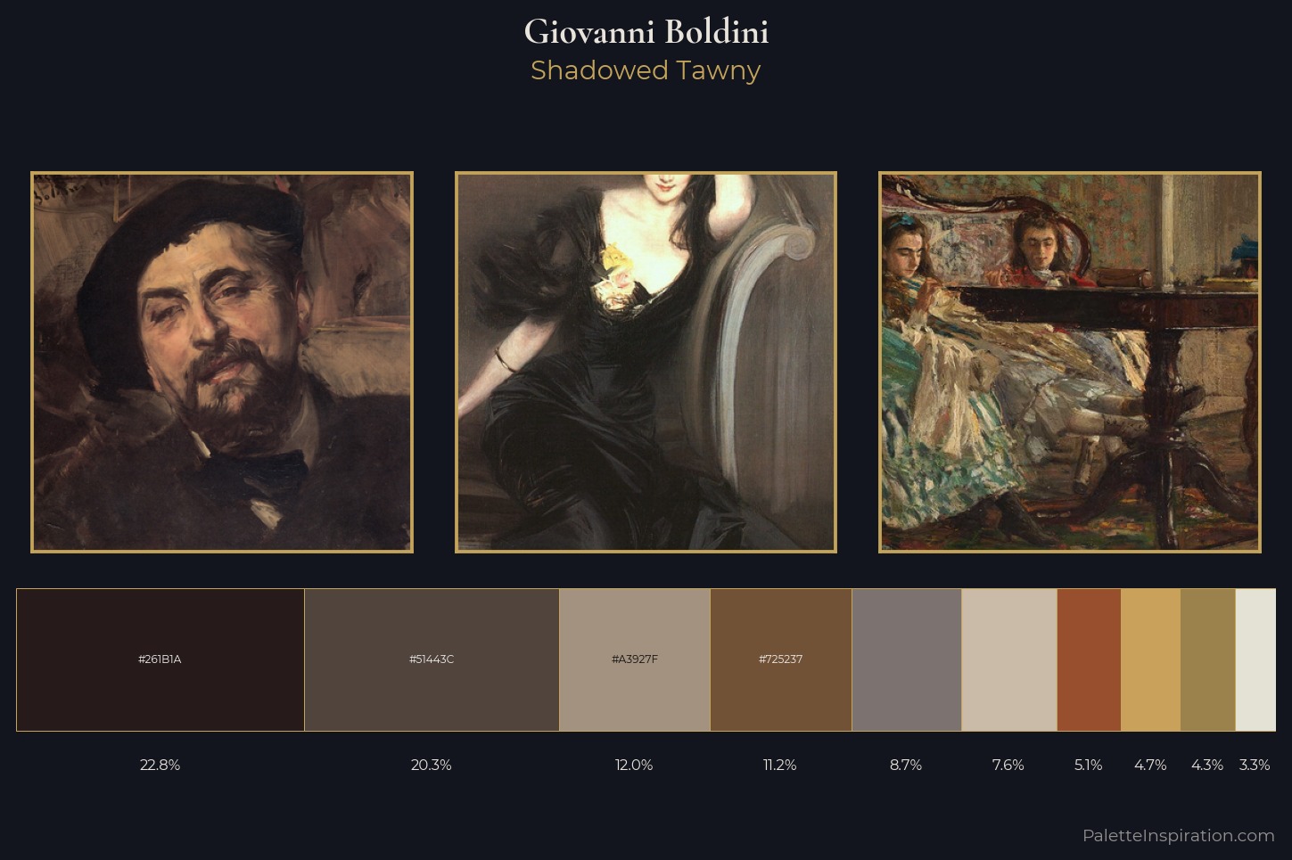 Giovanni Boldini Master Palette — Shadowed Tawny