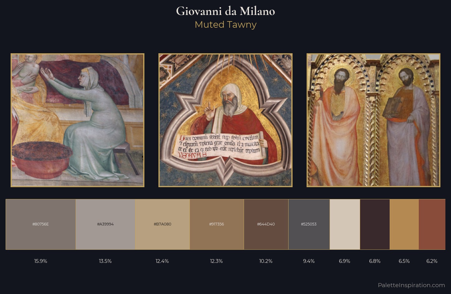 Giovanni da Milano Palette 4 — Muted Tawny