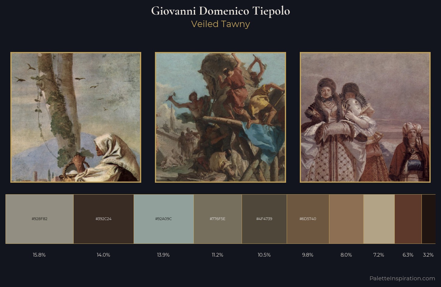 Giovanni Domenico Tiepolo Palette 7 — Veiled Tawny