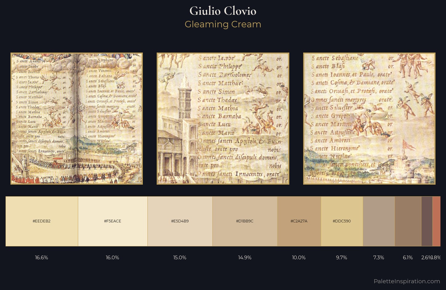 Giulio Clovio Palette 1 — Gleaming Cream