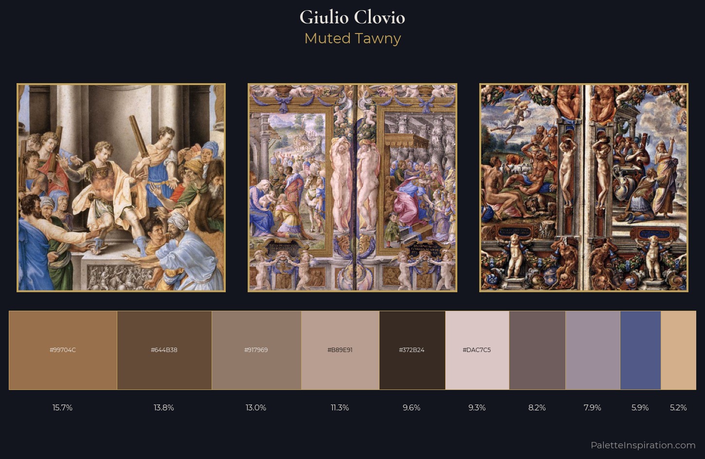 Giulio Clovio Palette 3 — Muted Tawny