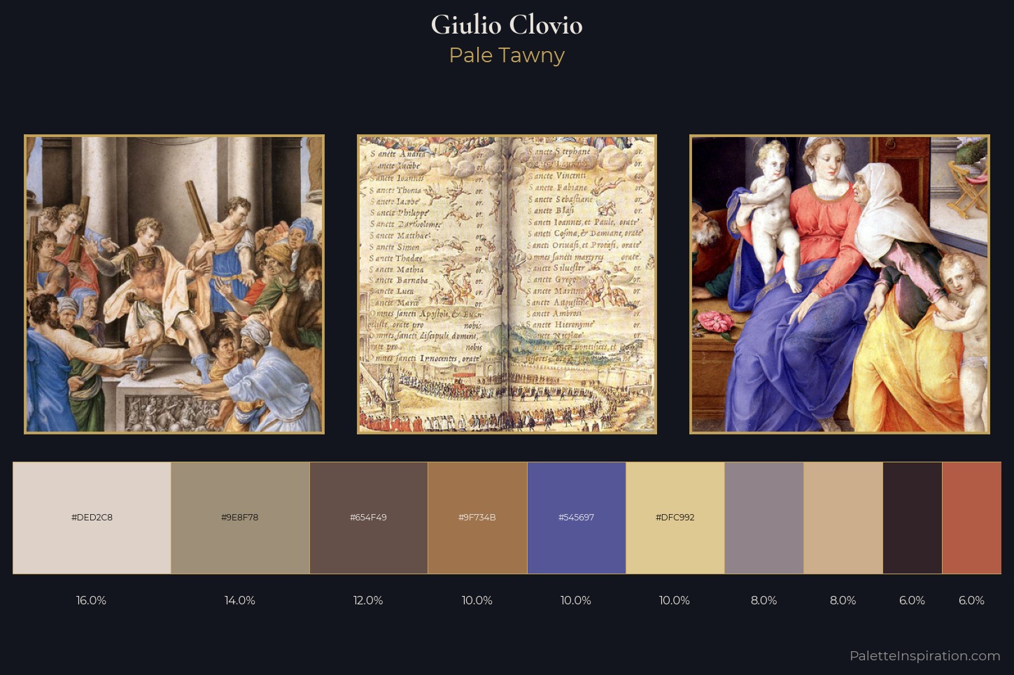 Giulio Clovio Master Palette — Pale Tawny