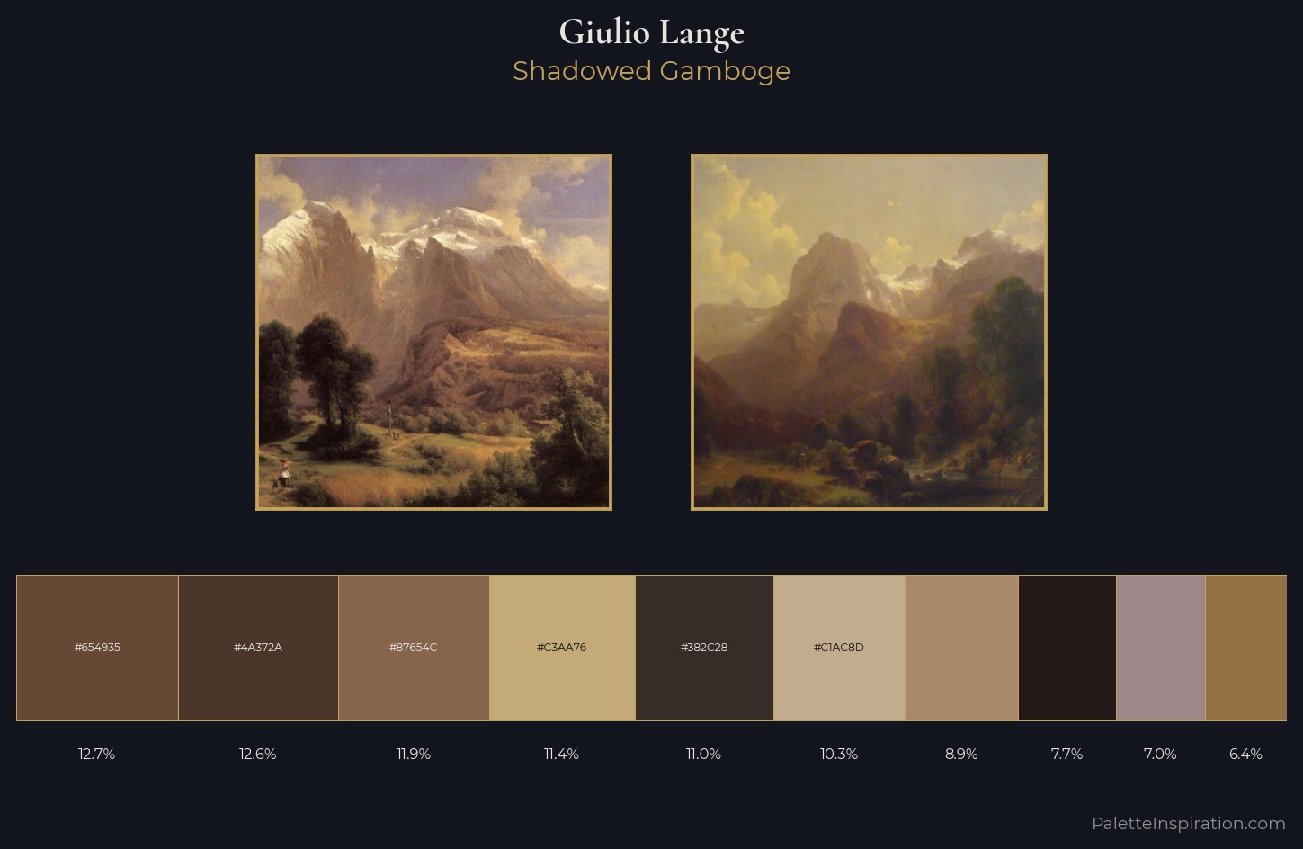 Giulio Lange Palette 1 — Shadowed Gamboge