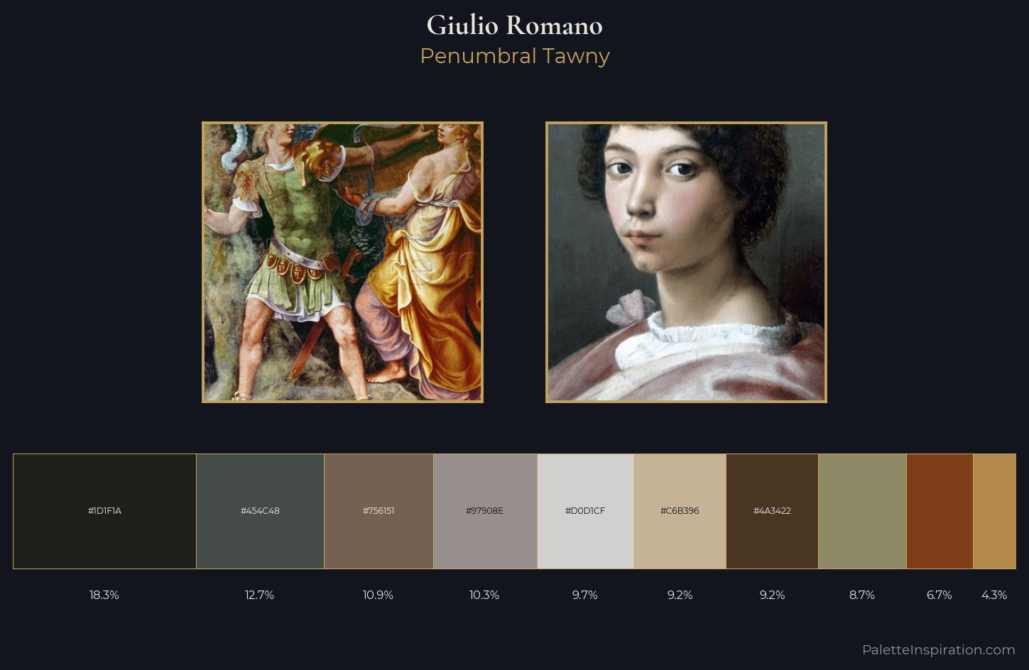 Giulio Romano Palette 5 — Penumbral Tawny