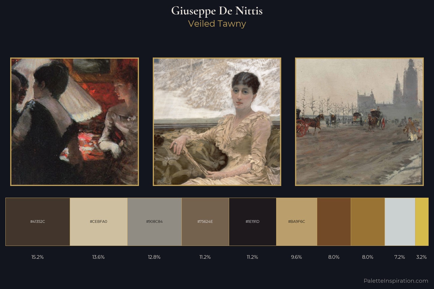 Giuseppe De Nittis Master Palette — Veiled Tawny