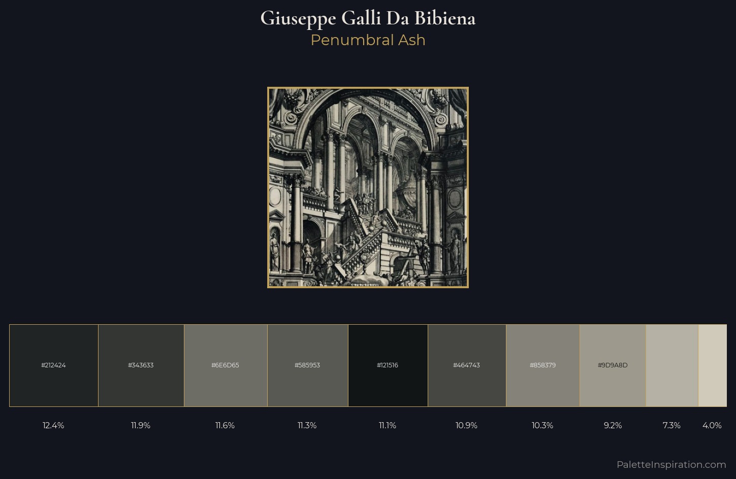 Giuseppe Galli Da Bibiena Palette 1 — Penumbral Ash