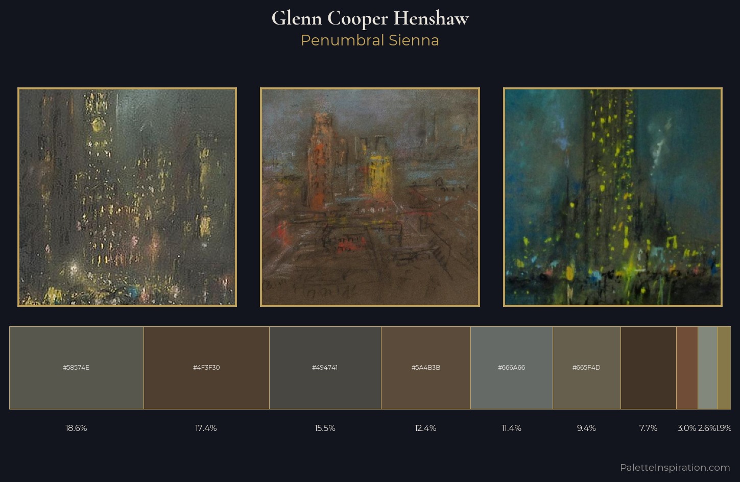 Glenn Cooper Henshaw Palette 6 — Penumbral Sienna