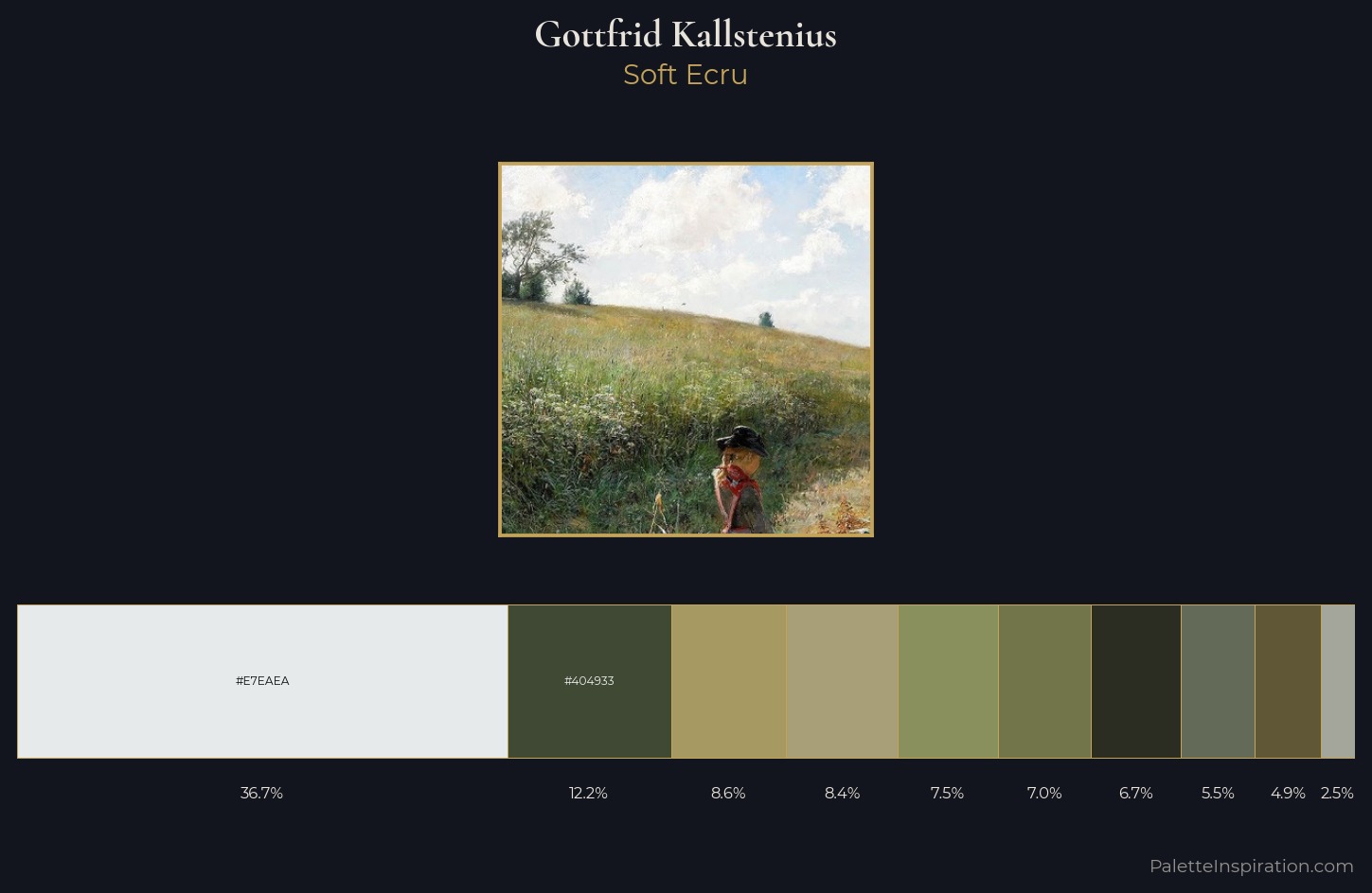 Gottfrid Kallstenius Palette 1 — Soft Ecru