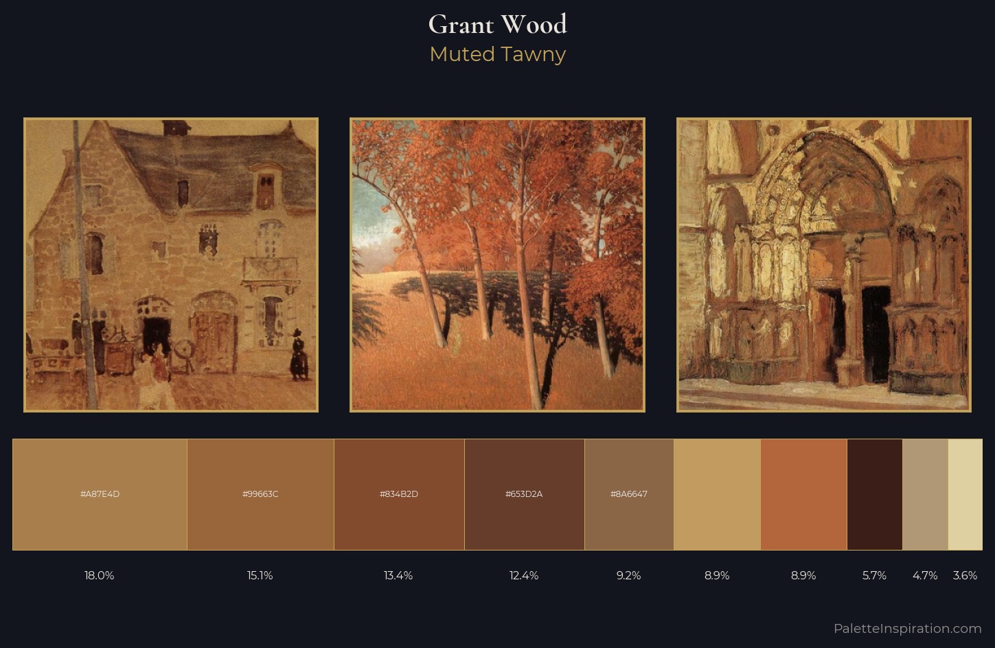 Grant Wood Palette 2 — Muted Tawny