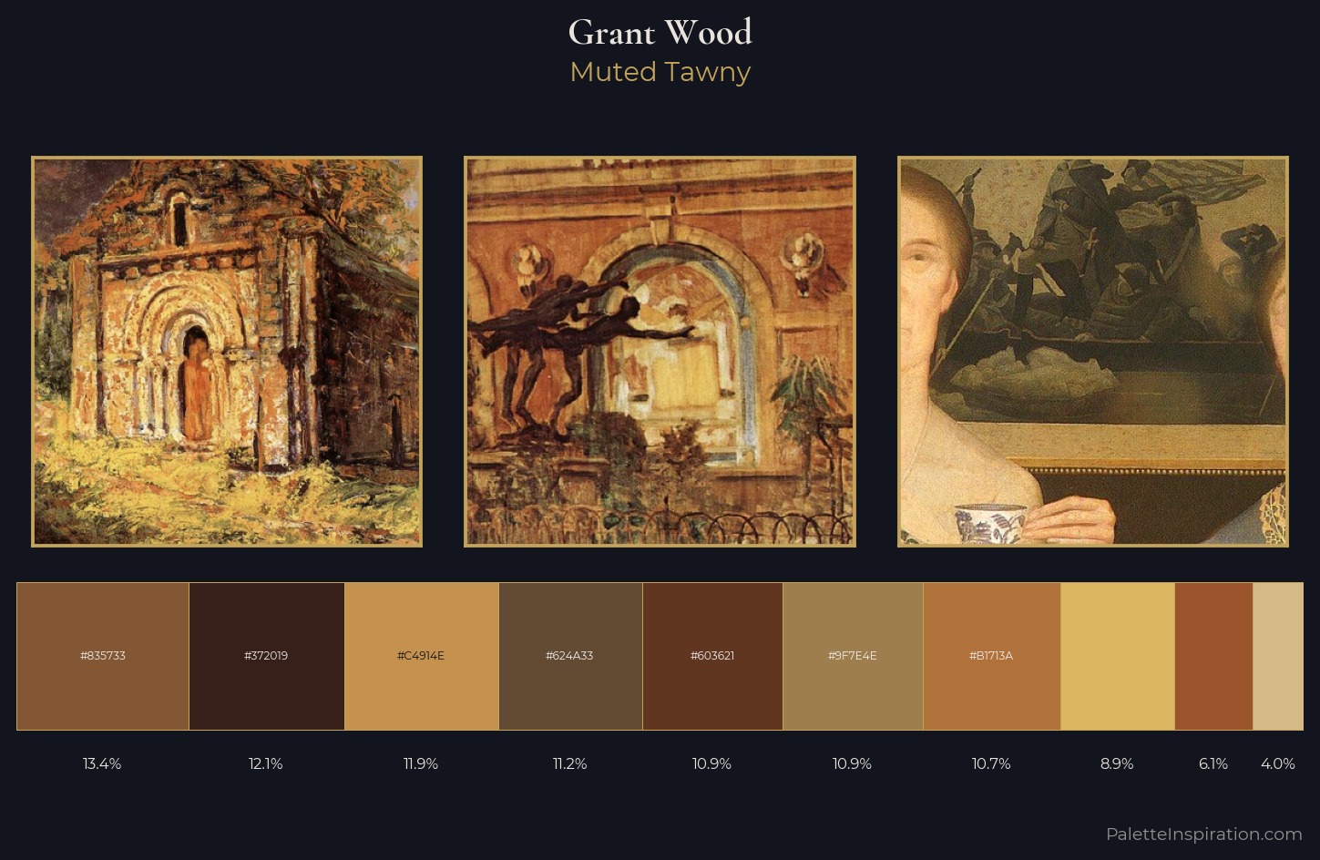 Grant Wood Palette 4 — Muted Tawny