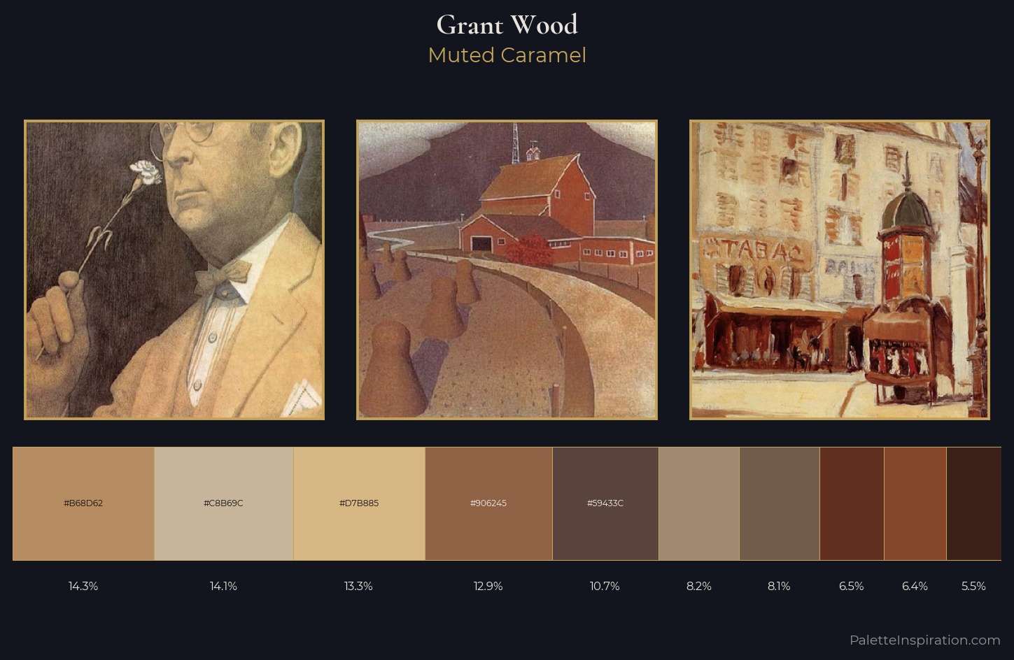 Grant Wood Palette 5 — Muted Caramel