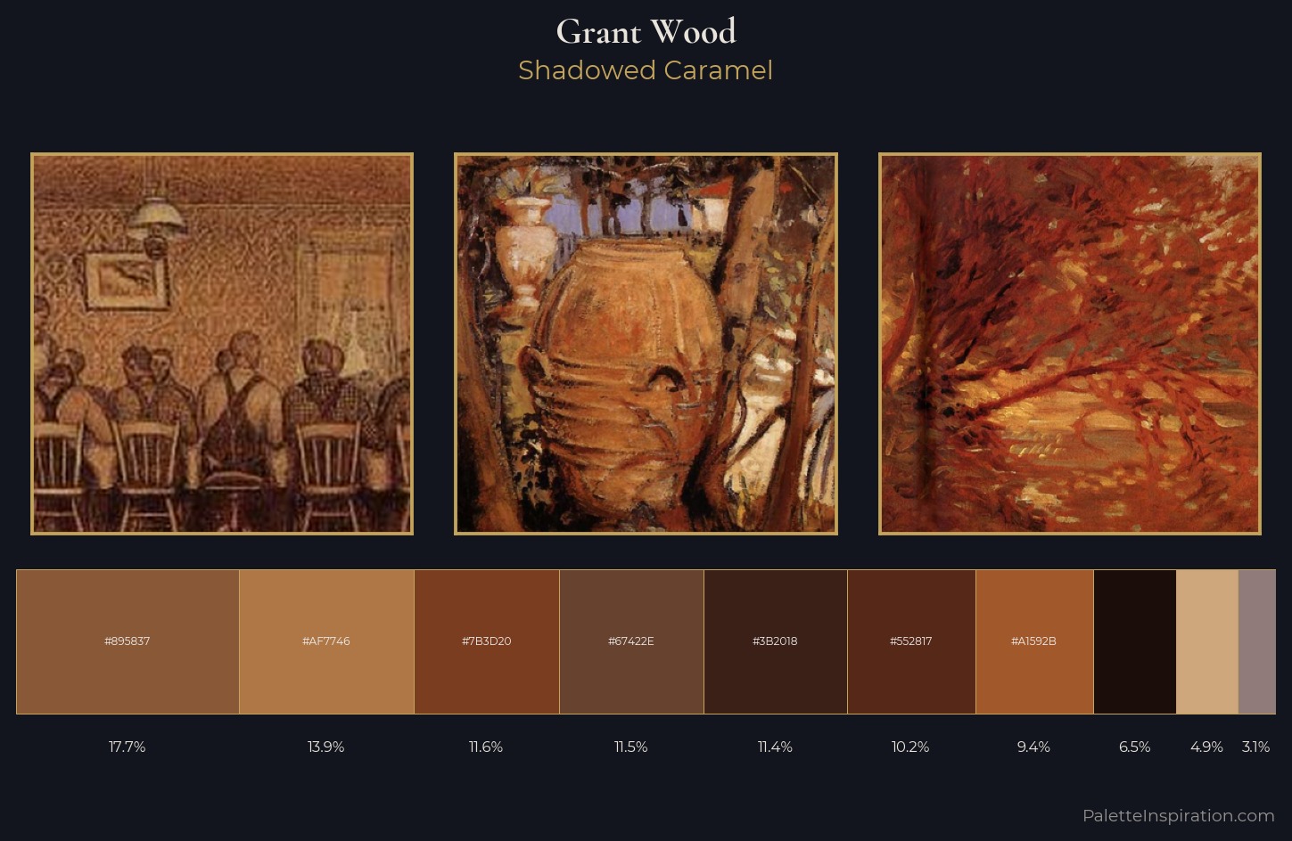 Grant Wood Palette 8 — Shadowed Caramel