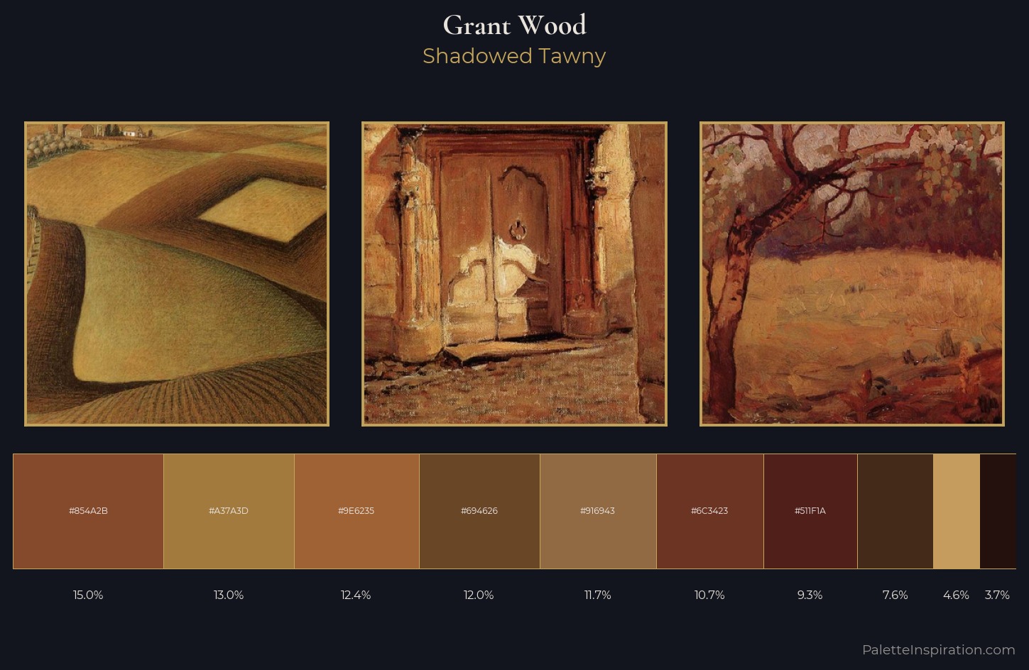 Grant Wood Palette 9 — Shadowed Tawny