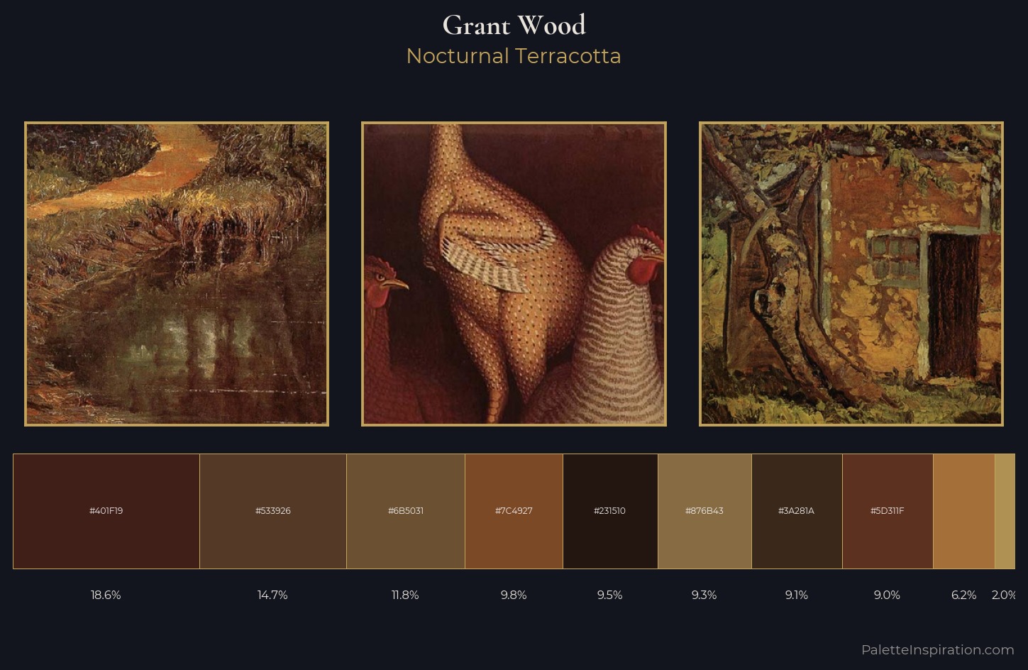 Grant Wood Palette 10 — Nocturnal Terracotta