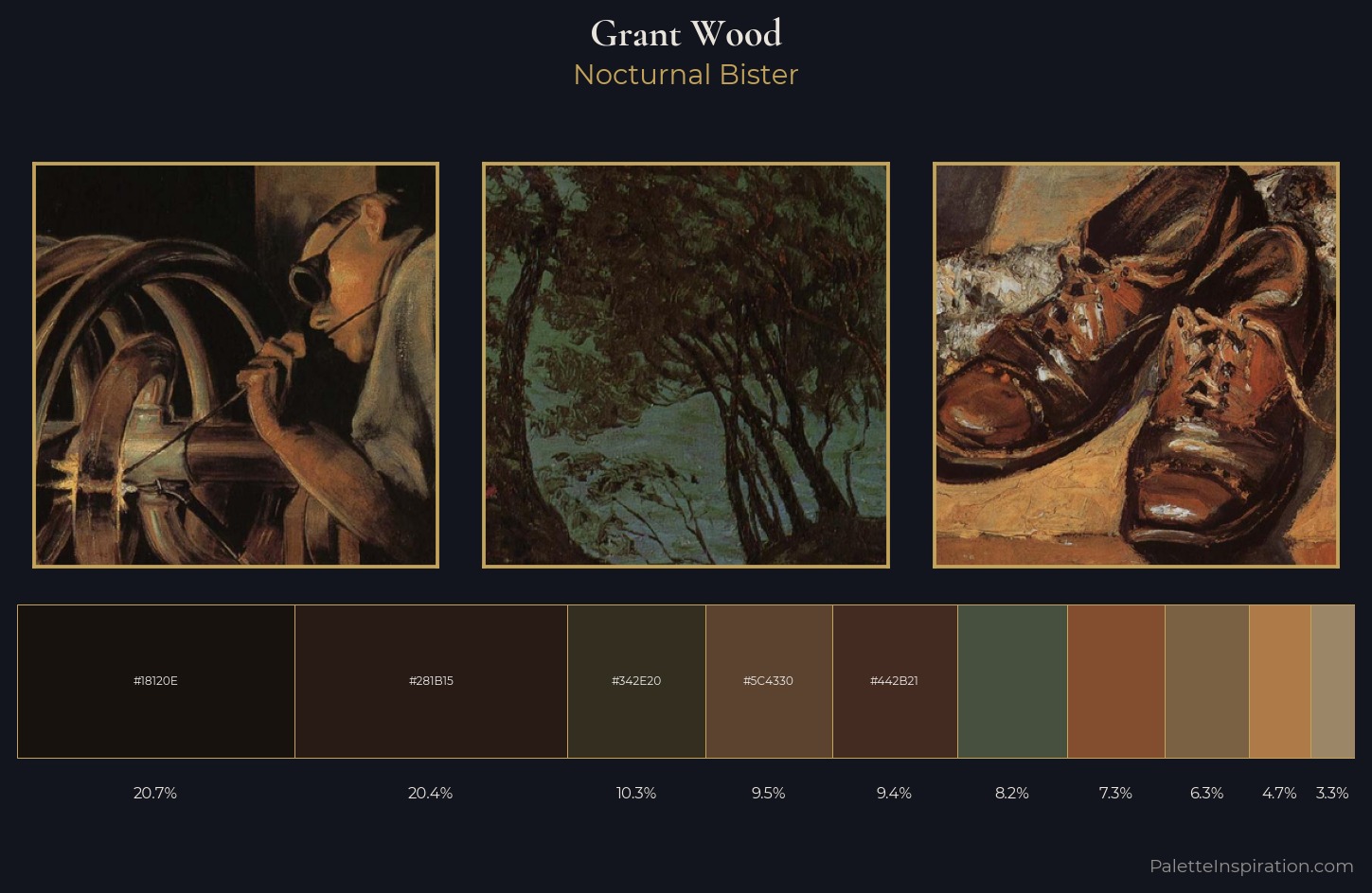 Grant Wood Palette 11 — Nocturnal Bister