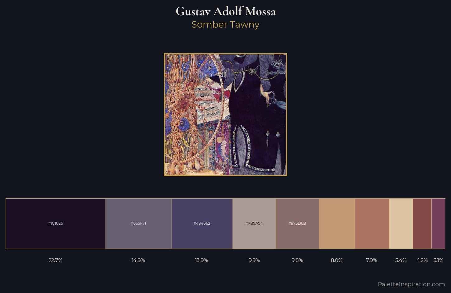 Gustav Adolf Mossa Palette 3 — Somber Tawny