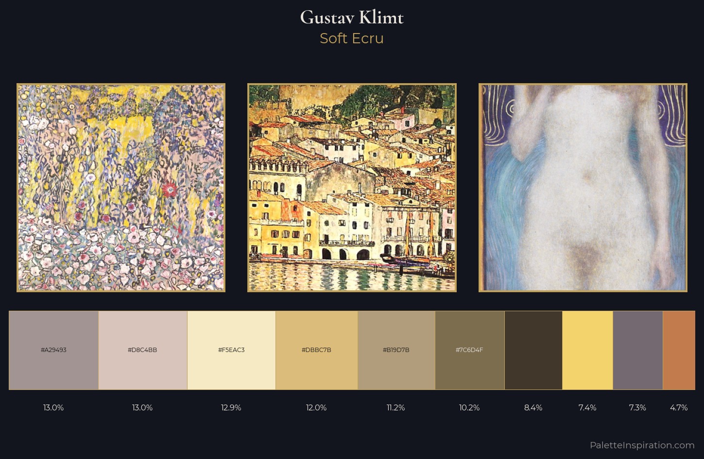 Gustav Klimt Palette 1 — Soft Ecru