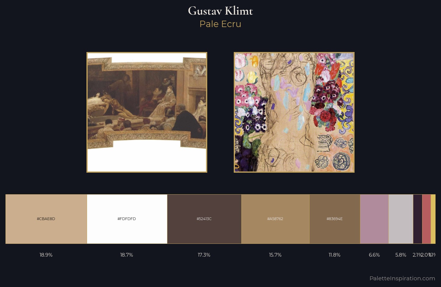 Gustav Klimt Palette 5 — Pale Ecru