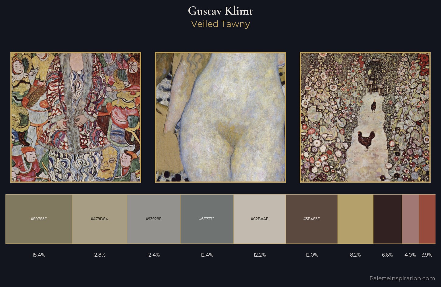Gustav Klimt Palette 8 — Veiled Tawny