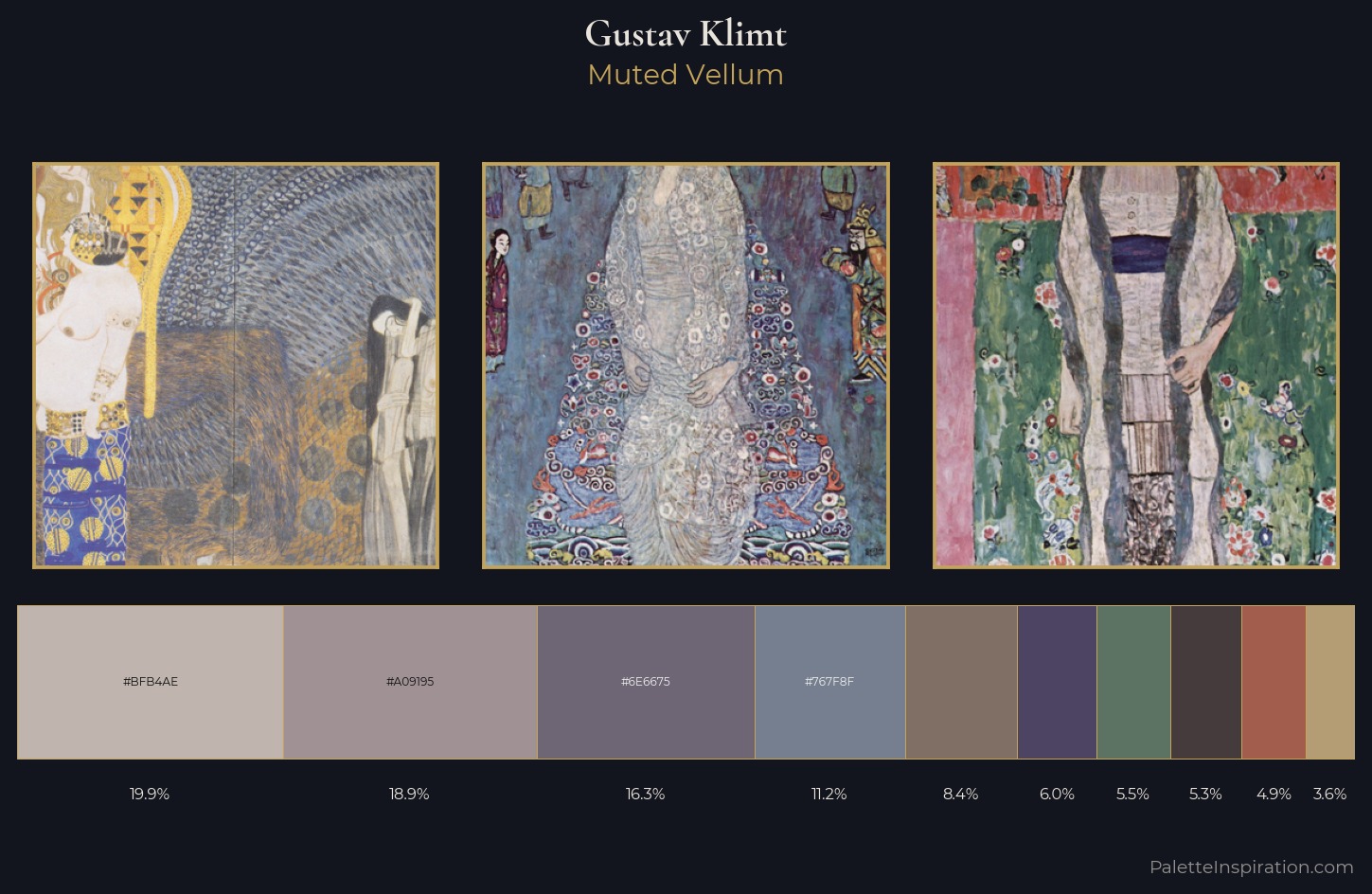 Gustav Klimt Palette 9 — Muted Vellum